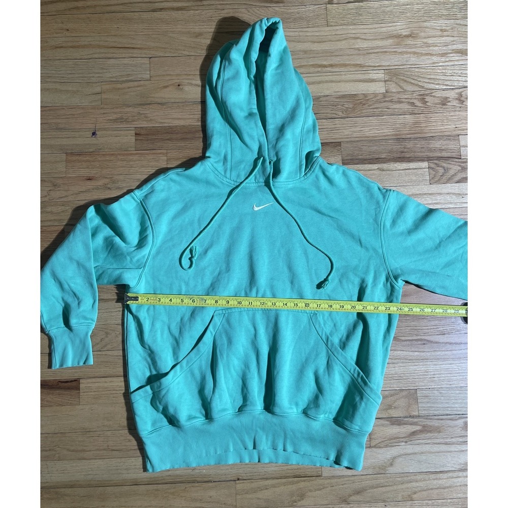 Nike Solo Swoosh Heavyweight Fleece Pullover Hoodie Aqua Turquoise Men's Medium
